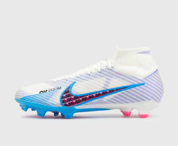 Бутсы Nike Air Zoom Mercurial Superfly IX Elite FG White Blue