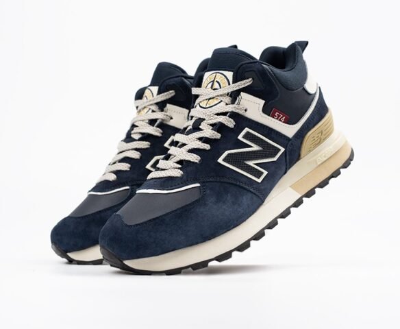 Зимние New Balance 574 Mid синие