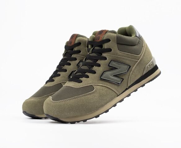 Зимние New Balance 574 Mid зеленые